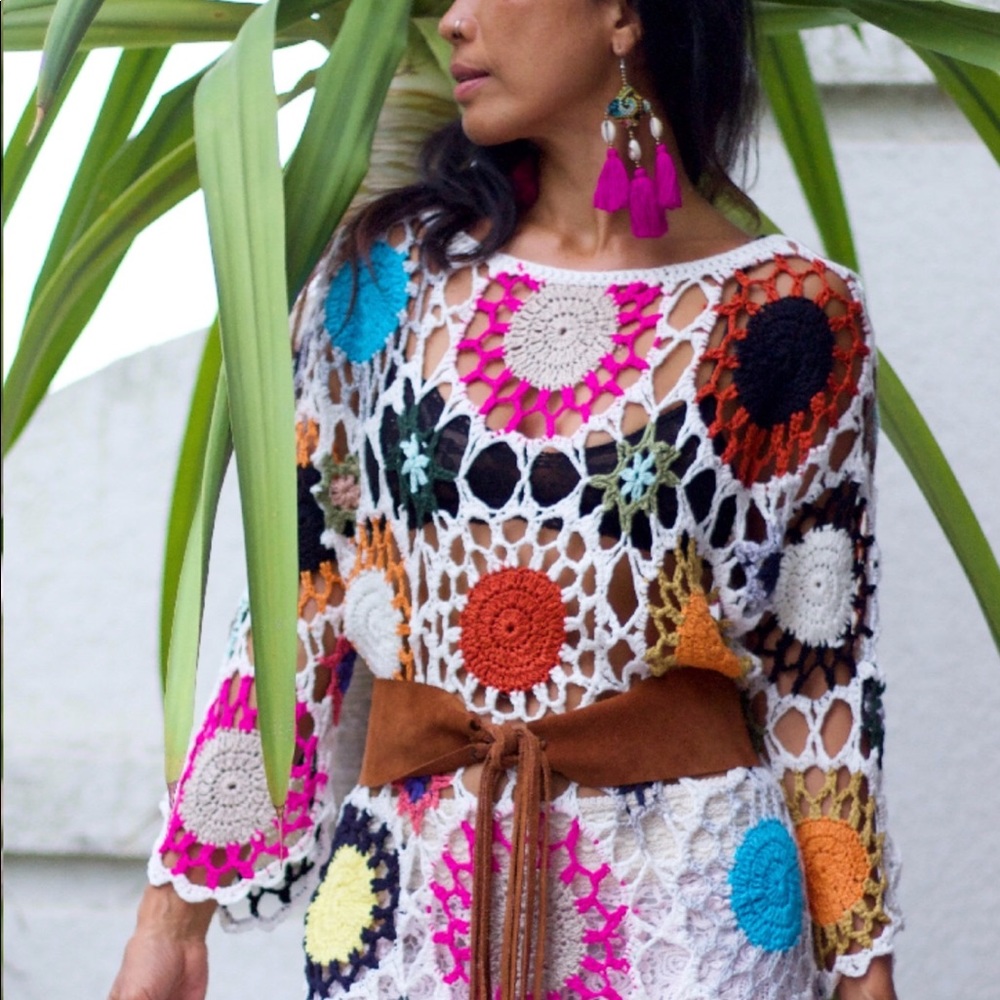 Festival Crochet Rat & Boa Lookalike Dress-Boho